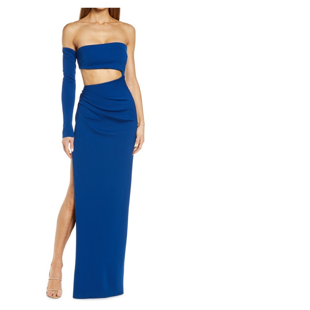 REVOLVE Katie May Slashed One Sleeve Gown